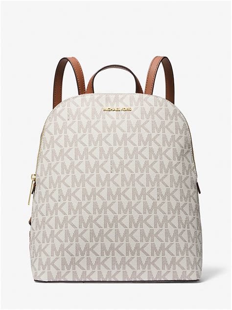 michael kors cindy bordeaux|Cindy Large Signature Logo Backpack .